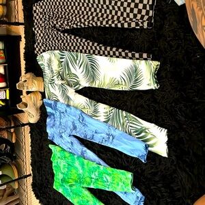 Multi color multi print leggings